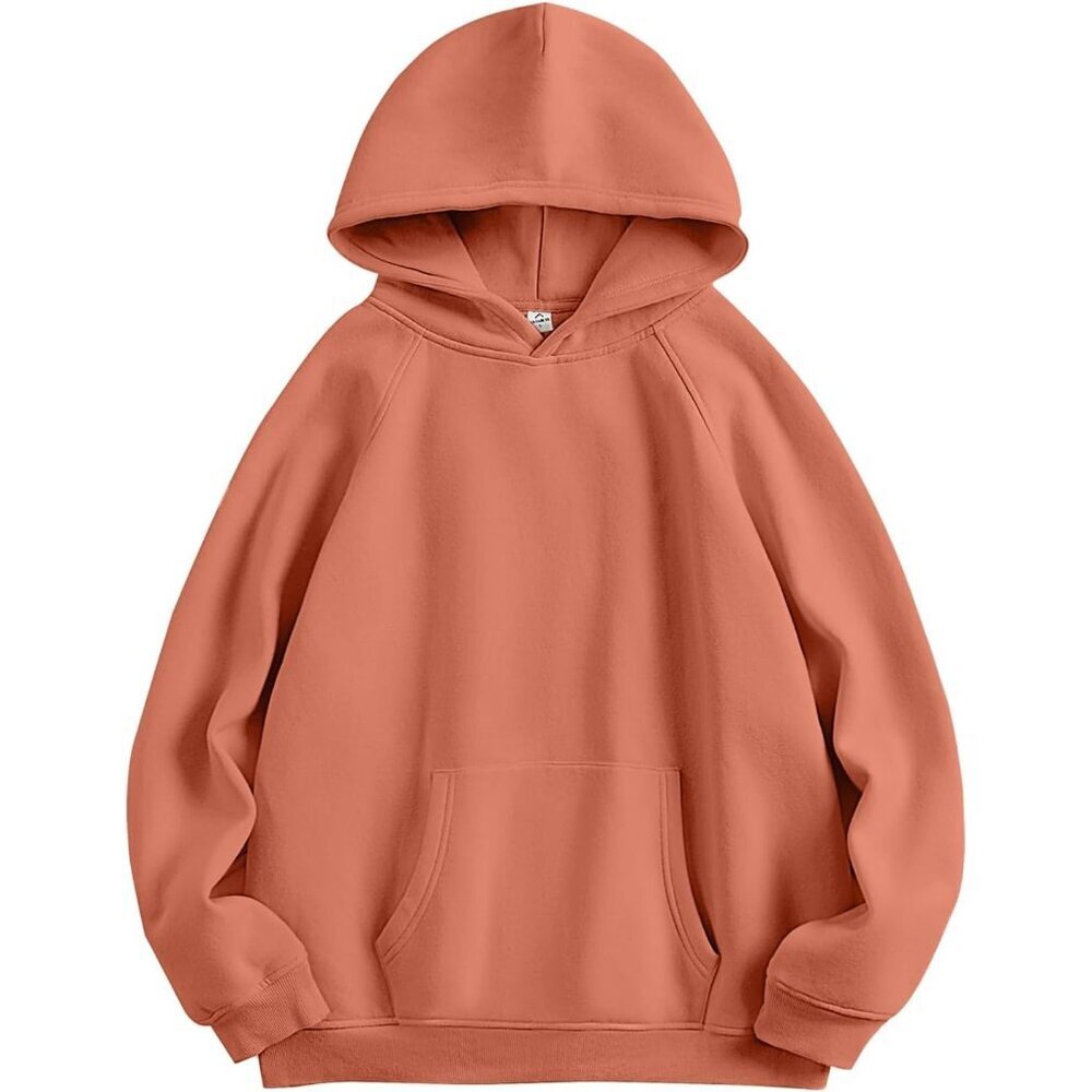 Women Rust Hoodies Oversized Fleece Long Sleeve Comfy Casual Sweatshirts